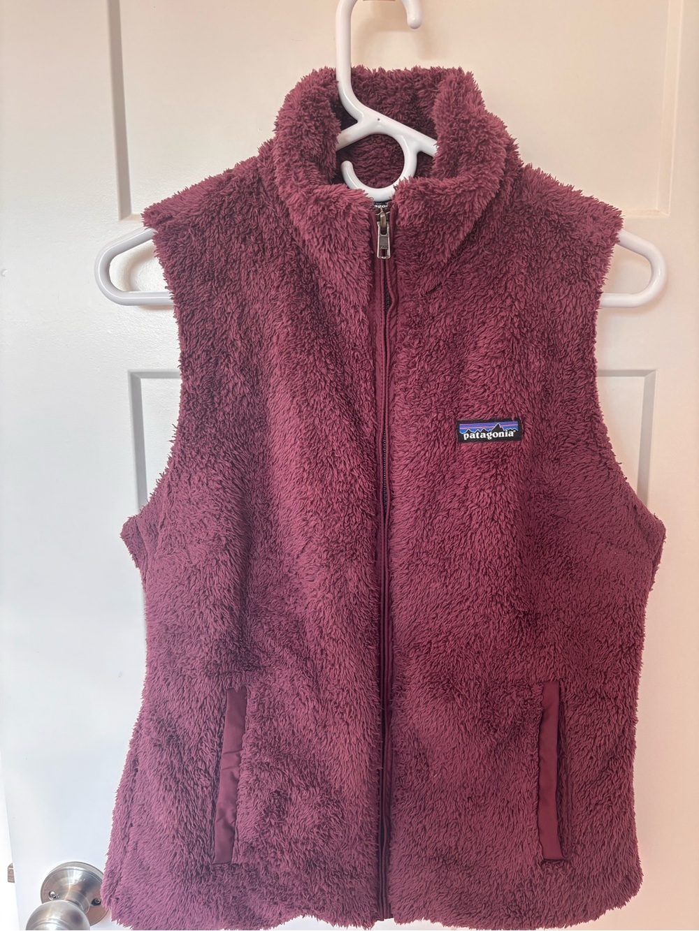 Patagonia Plush Fleece Vest-burgundy size M